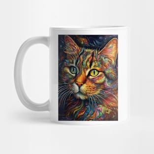 Close-up of a cat's head. Mug